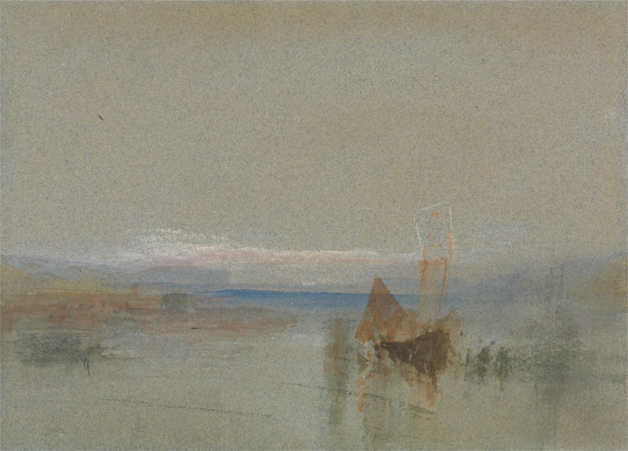 Łodzie rybackie Becalmed off le Havre autorstwa Joseph Mallord William Turner