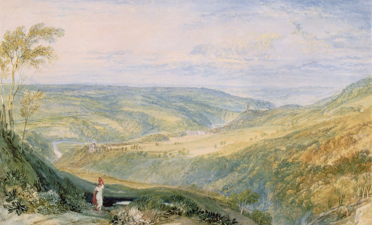 Gibside, County Durham od południa (patrz 155786 dla pary) autorstwa Joseph Mallord William Turner