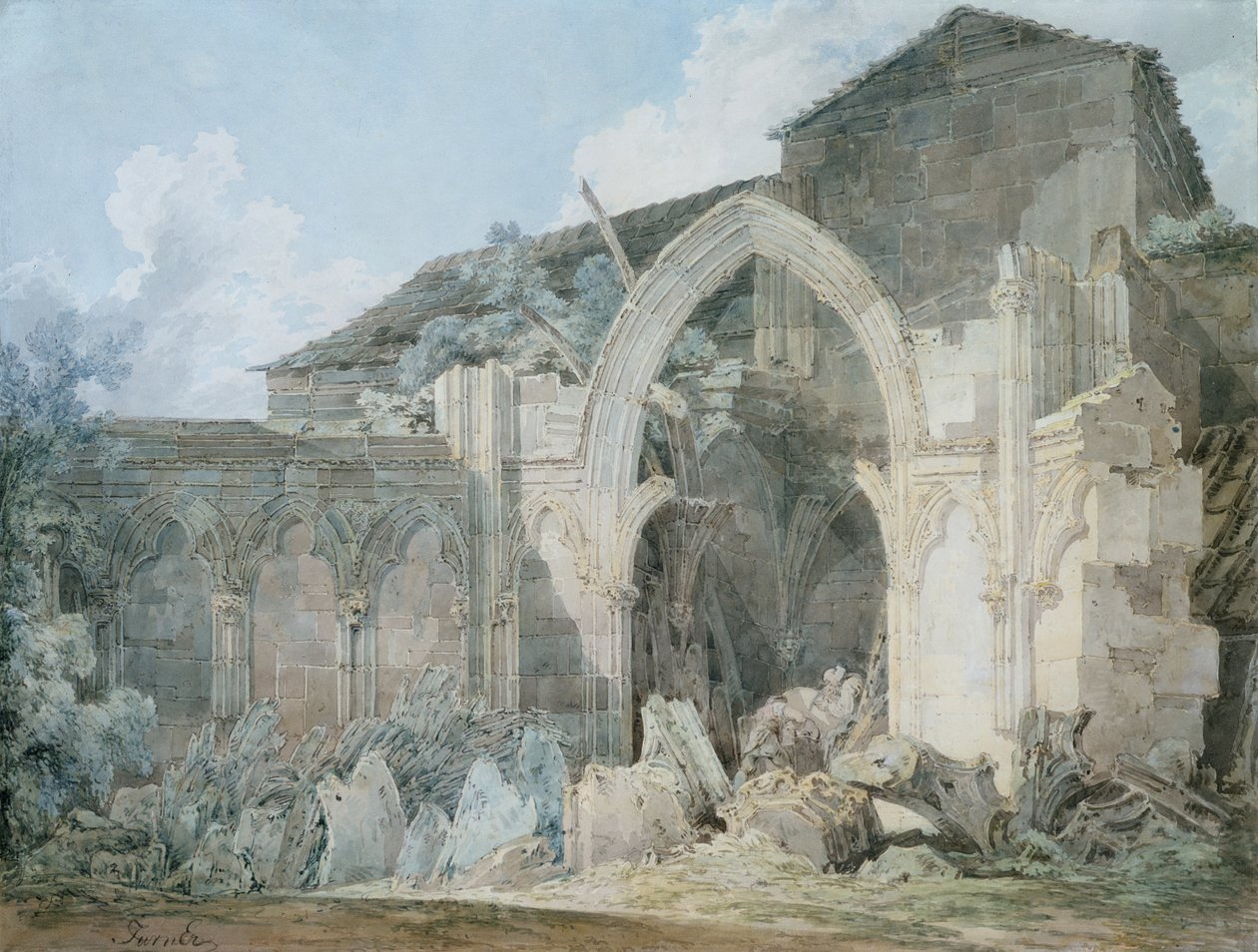 Opactwo Glastonbury autorstwa Joseph Mallord William Turner