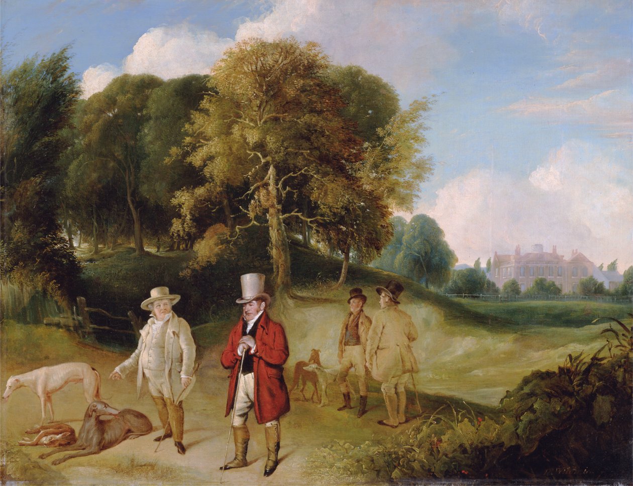 J.M.W. Turner i Walter Fawkes w Farnley Hall autorstwa Joseph Mallord William Turner