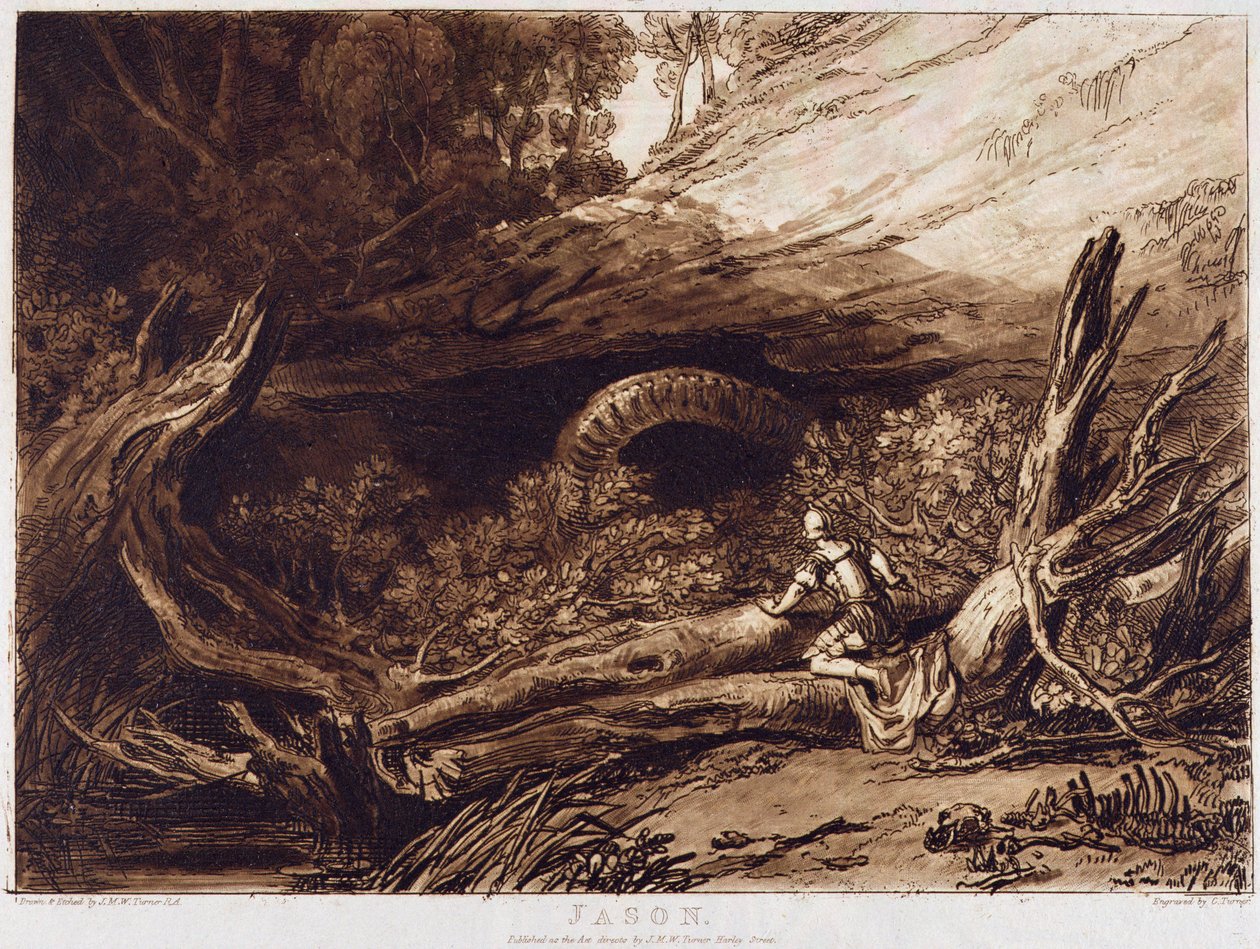 Jason, grawerowane przez Charlesa Turnera (1773-1857) autorstwa Joseph Mallord William Turner