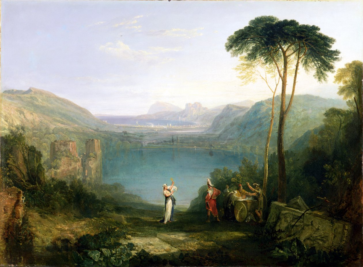 Jezioro Avernus: Eneasz i Sybilla Kumejska, ok. 1814-5 autorstwa Joseph Mallord William Turner