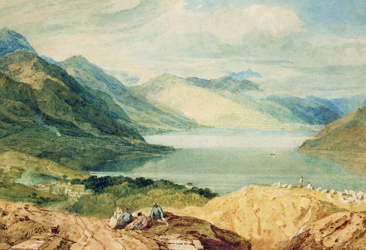 Loch Lomond (toaleta z długopisem na papierze) autorstwa Joseph Mallord William Turner