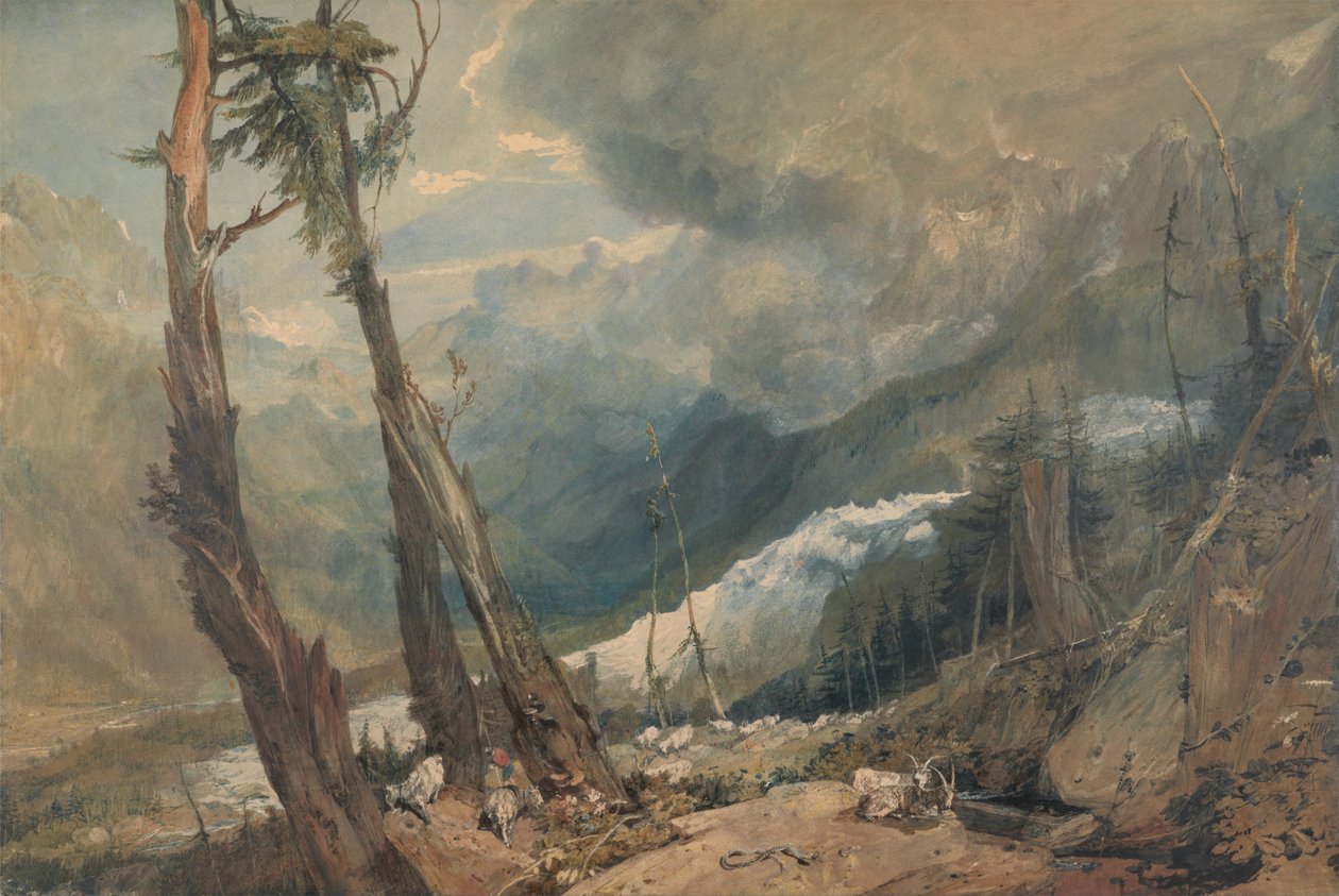 Mer de Glace, w dolinie Chamouni, Szwajcaria autorstwa Joseph Mallord William Turner