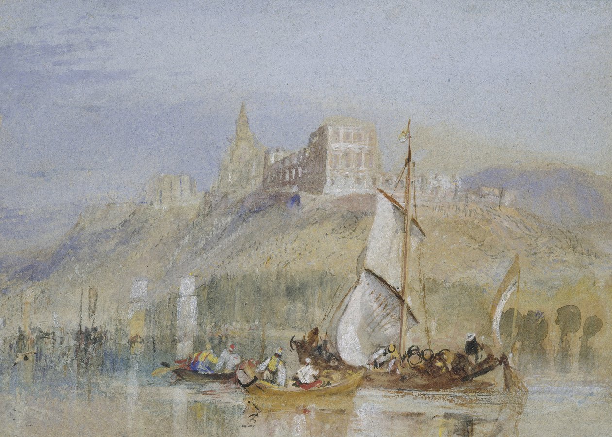 Montjean, ok. 1830 (akwarela z body i długopisem oraz czarno-brązowym tuszem) autorstwa Joseph Mallord William Turner