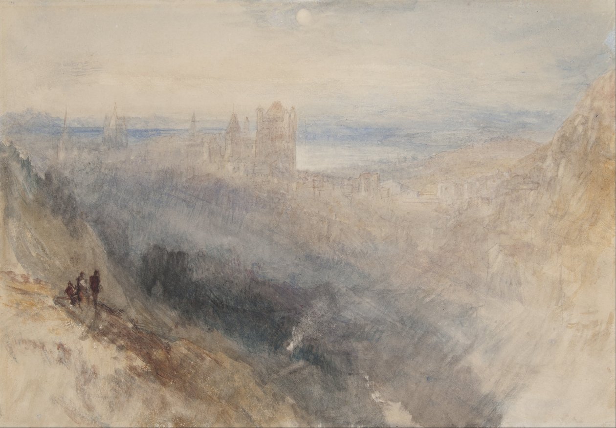Księżyc nad Lozanną autorstwa Joseph Mallord William Turner