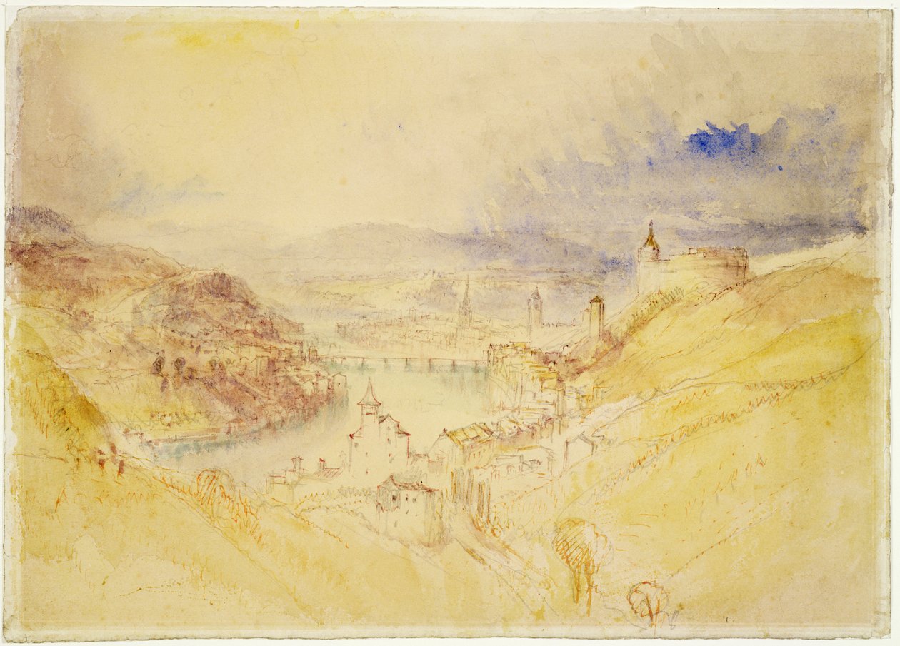 No.0583 Schaffhausen, ok.1840-44 (toaleta i atrament) autorstwa Joseph Mallord William Turner