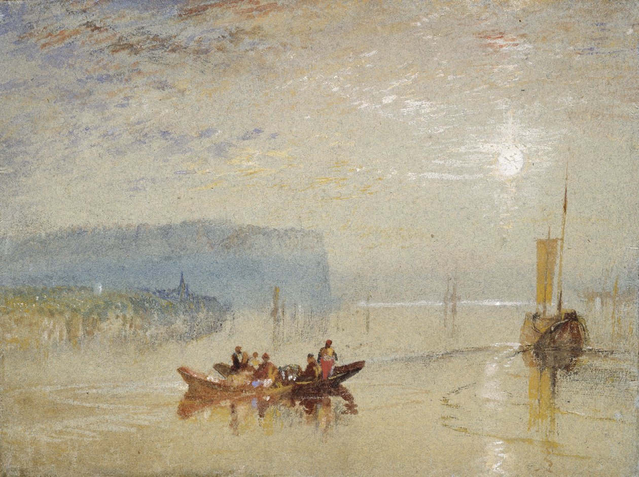 Scena nad Loarą, w pobliżu Coteaux de Mauves, ok. 1830 autorstwa Joseph Mallord William Turner