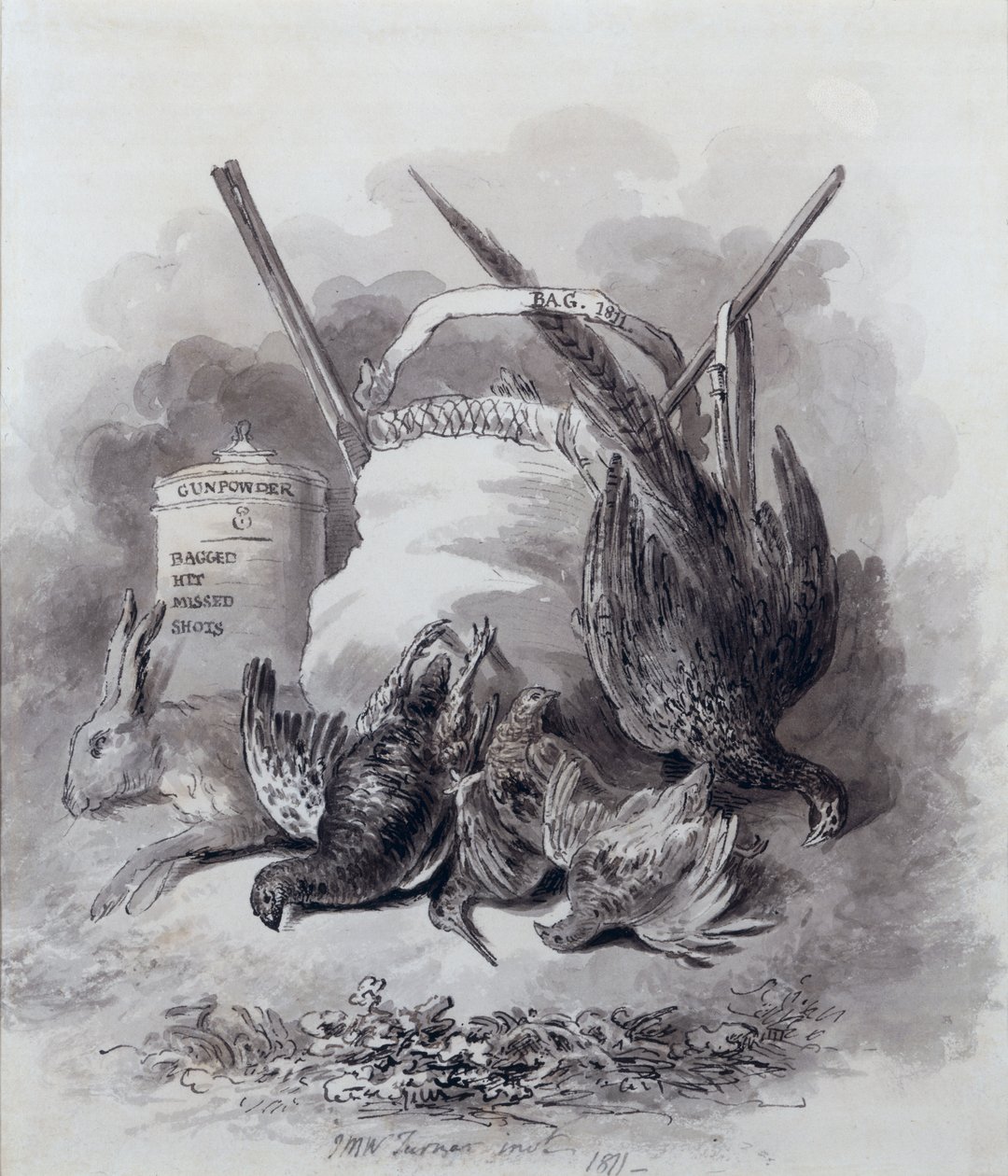 Studium do gry, 1811 (rysunek) autorstwa Joseph Mallord William Turner