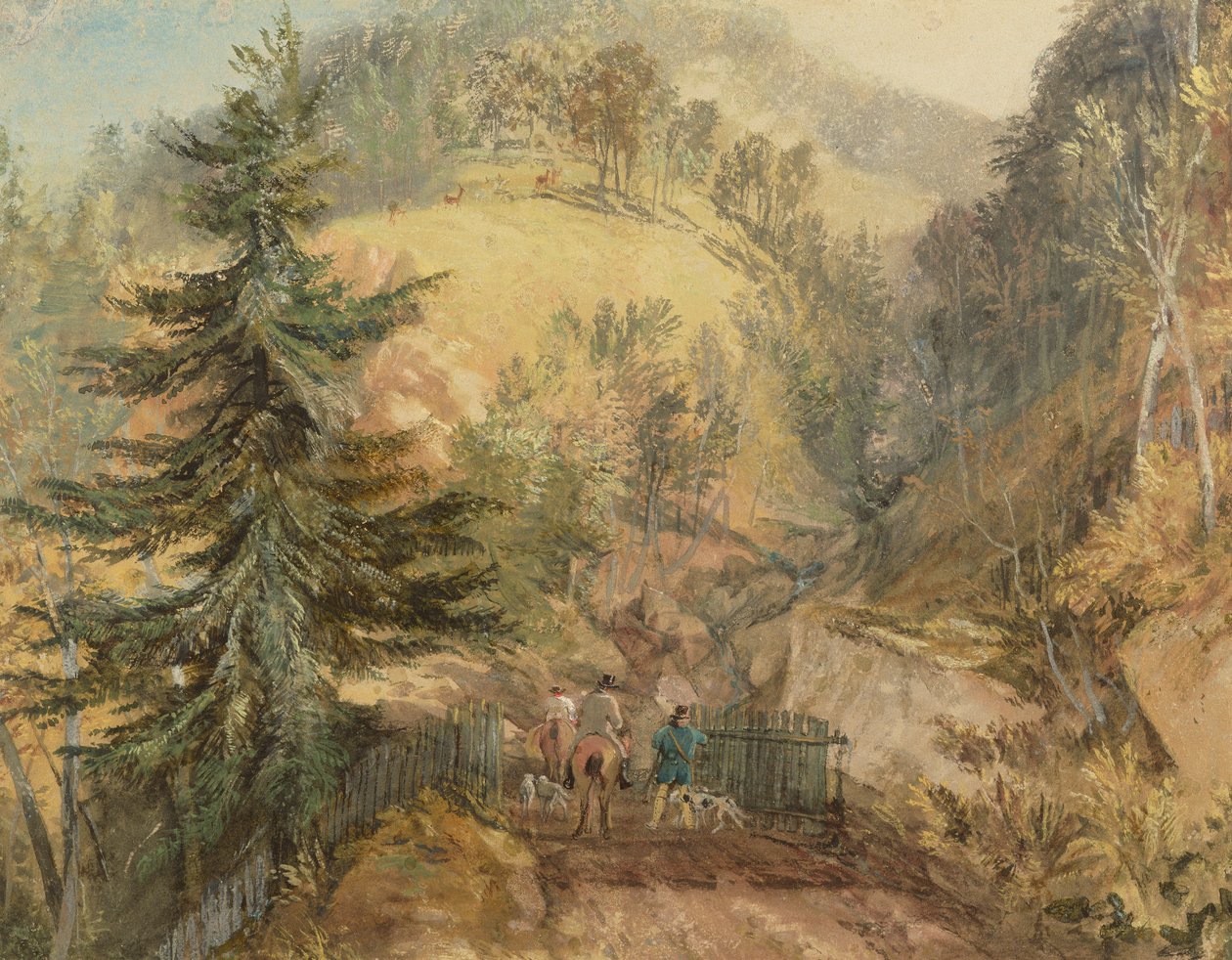 The Chevin, Otley, ok. 1818 r. autorstwa Joseph Mallord William Turner