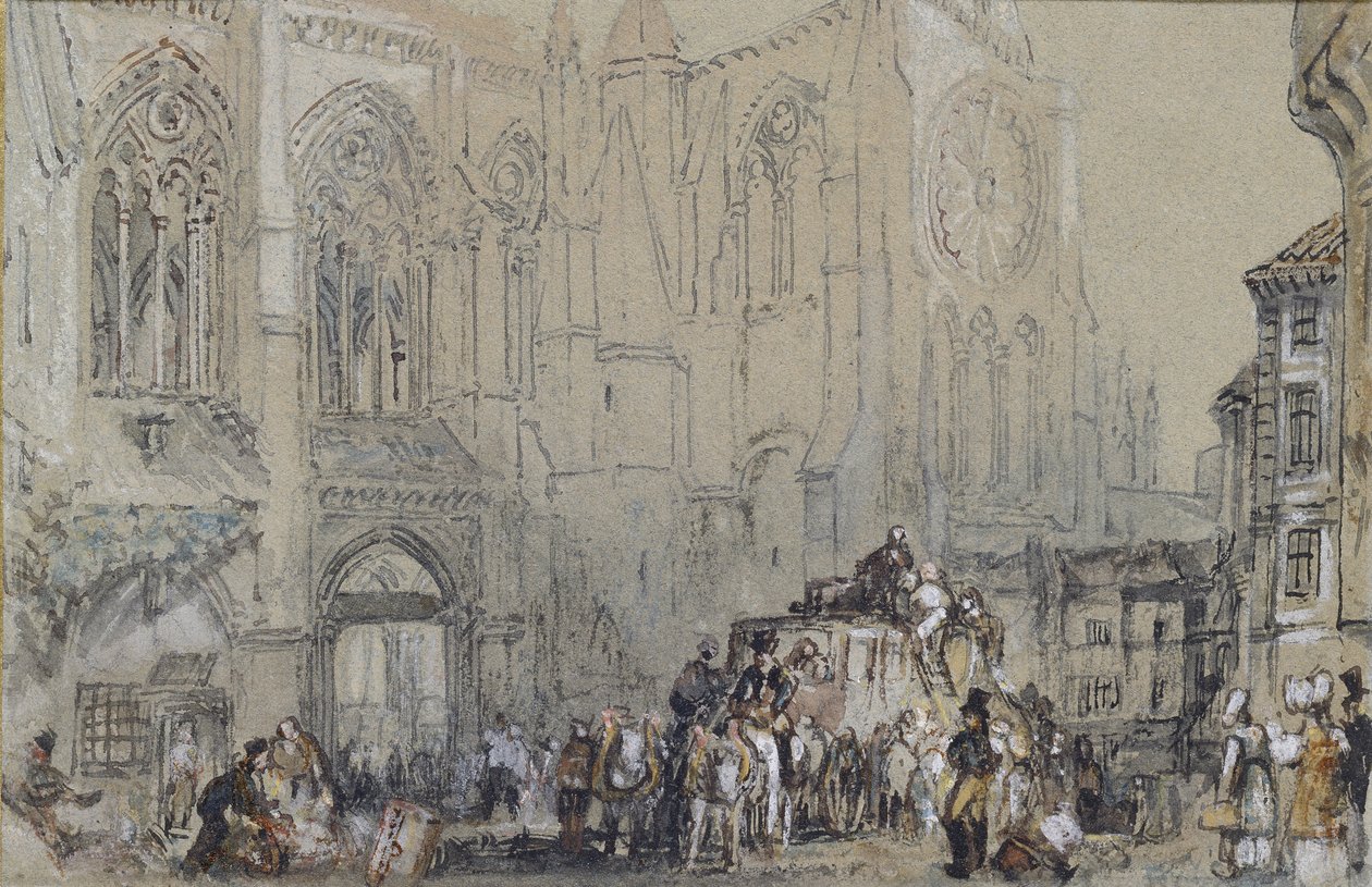 Kościół św. 1830 (akwarela na graficie z body i długopisem oraz brązowym i czarnym tuszem) autorstwa Joseph Mallord William Turner