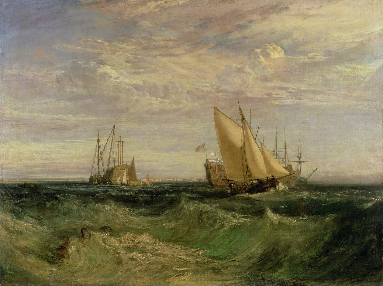 Zbieg Tamizy i Medway, ok. 1808 autorstwa Joseph Mallord William Turner