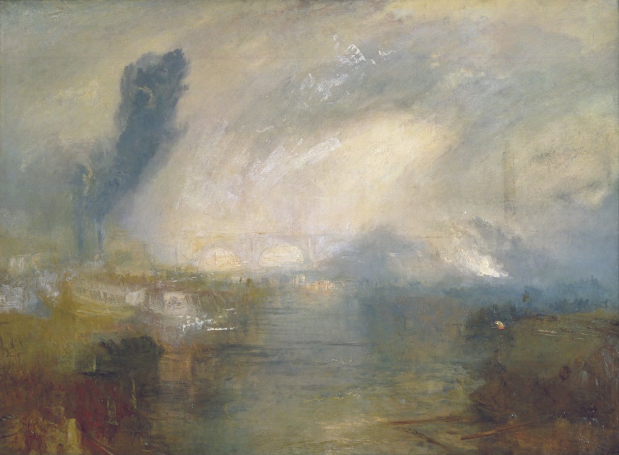 Tamiza nad mostem Waterloo autorstwa Joseph Mallord William Turner