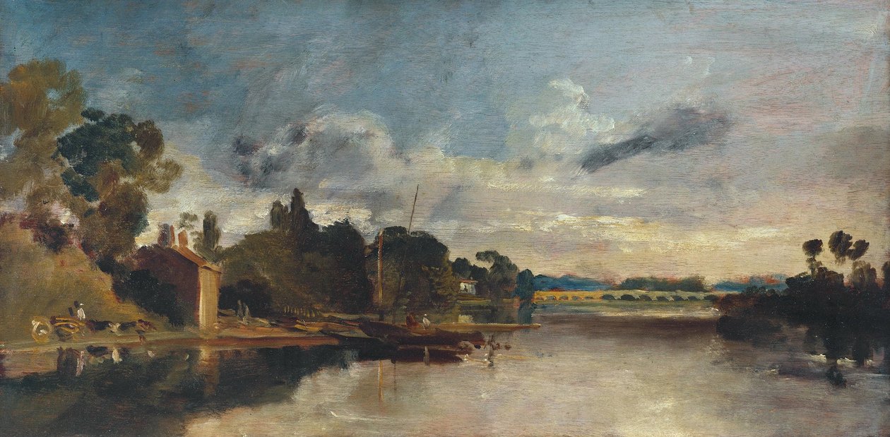 Tamiza w pobliżu mostów Walton Bridge autorstwa Joseph Mallord William Turner