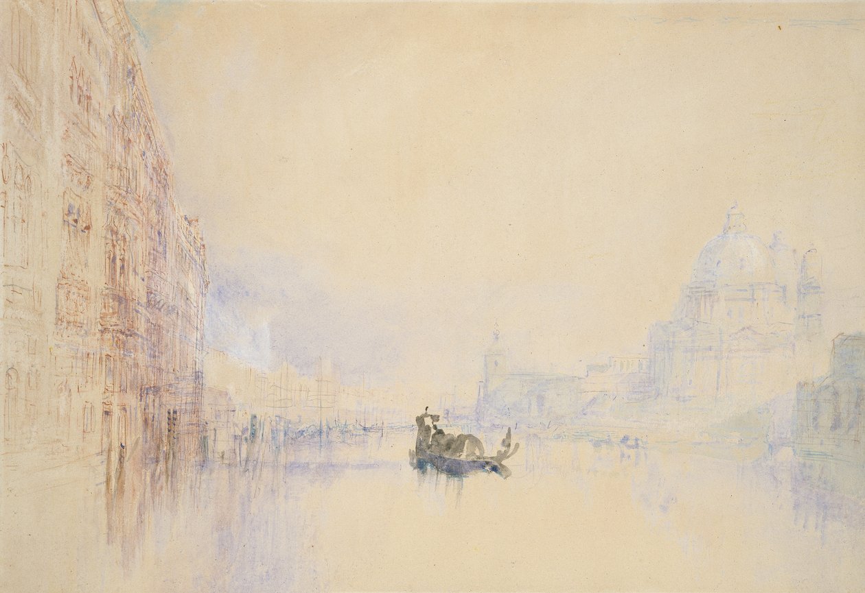 Wenecja: Wielki Kanał, 1840 (akwarela, grafit z bodykolorem, piórko i czerwony tusz) autorstwa Joseph Mallord William Turner