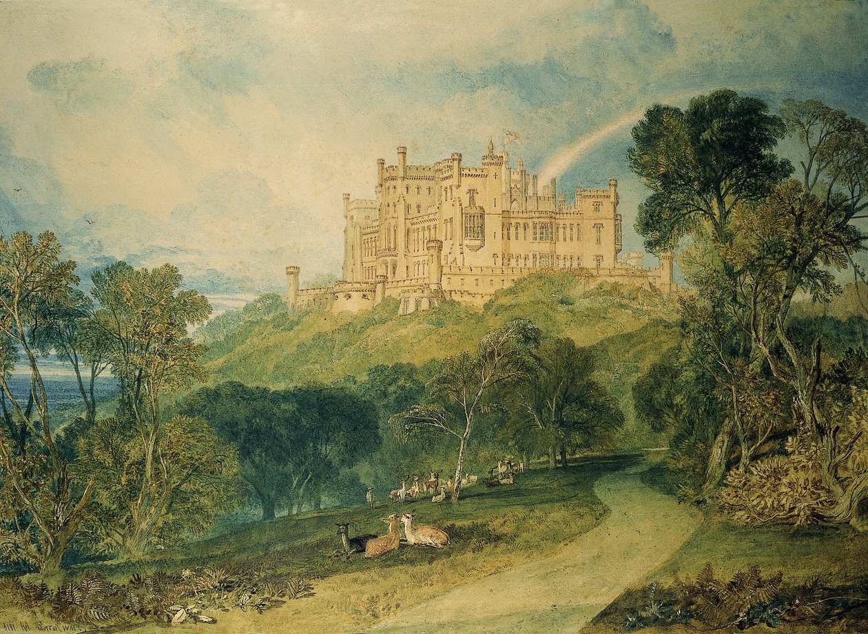 Widok zamku Belvoir, 1816 autorstwa Joseph Mallord William Turner