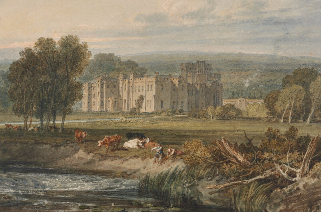 Widok na Hampton Court, Herefordshire, od południowego wschodu autorstwa Joseph Mallord William Turner