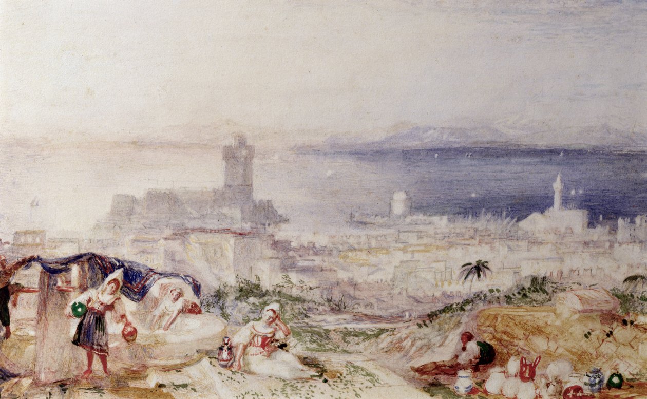 Widok na Rodos autorstwa Joseph Mallord William Turner