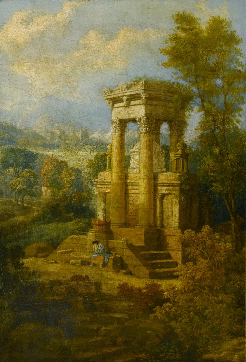 Kompozycja klasyczna, grób autorstwa Joseph Michael Gandy