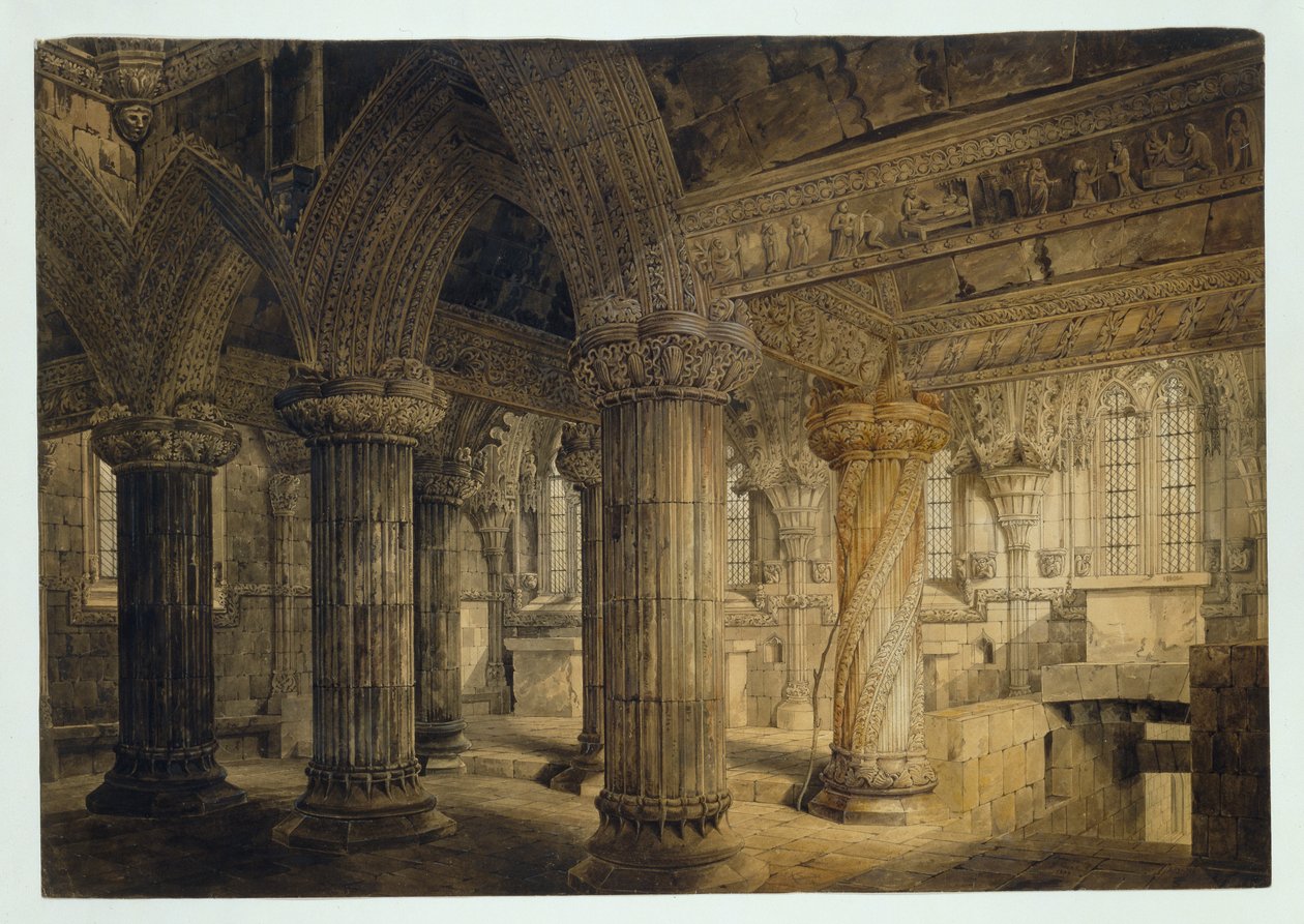 Kaplica Roslyn, 1810 r. autorstwa Joseph Michael Gandy