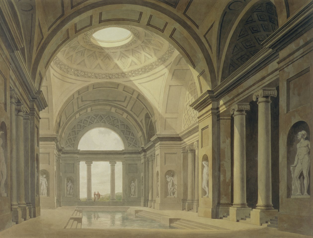 Starożytne łaźnie autorstwa Joseph Nash