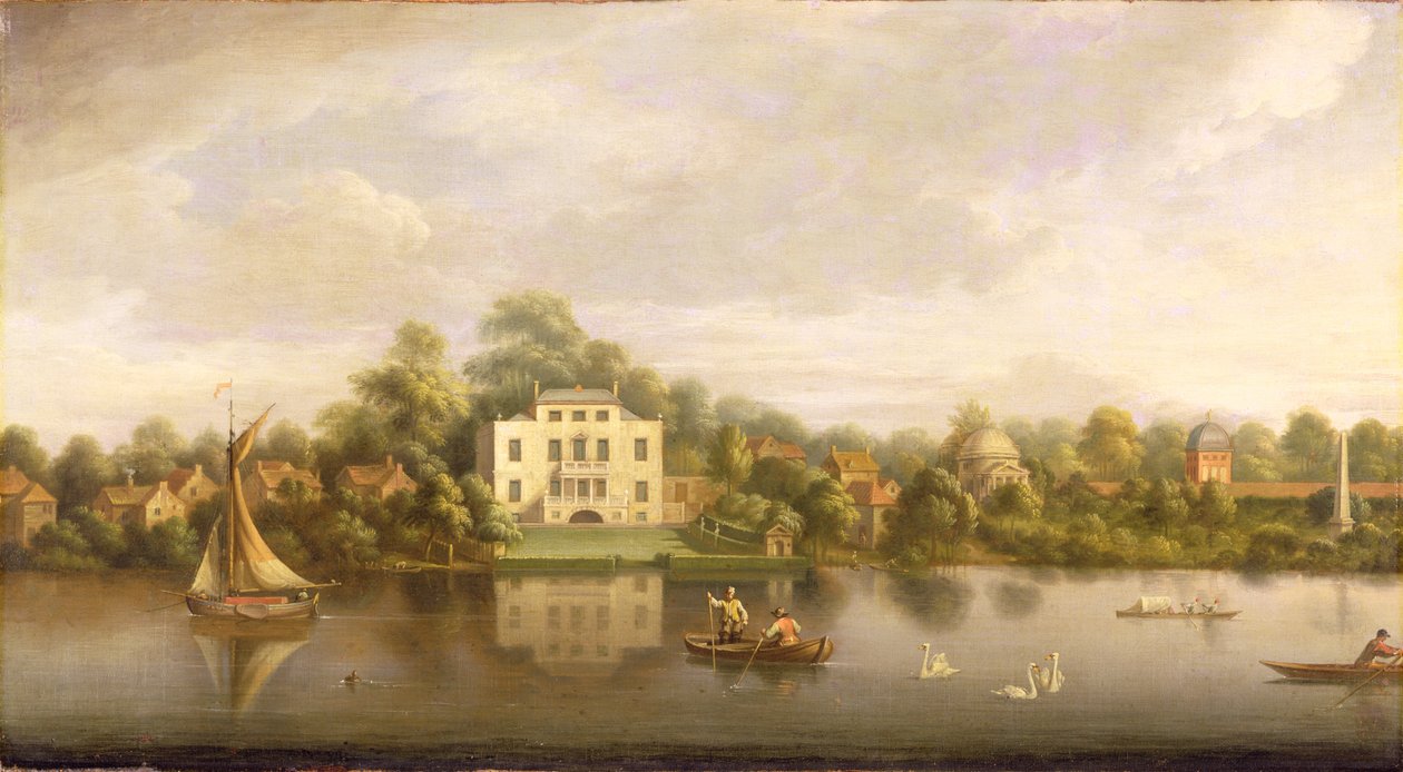 Willa Papieża, Twickenham, ok. 1765 autorstwa Joseph Nickolls