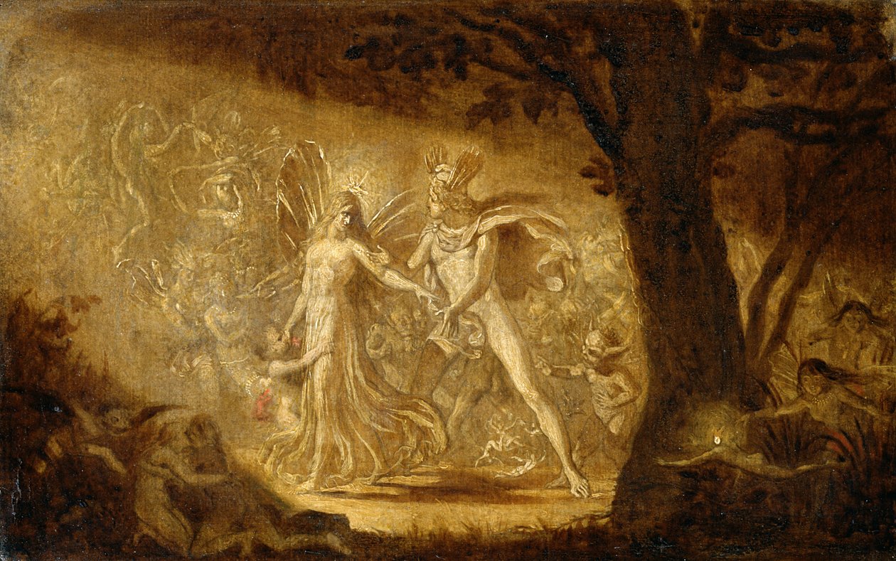 Studium do Kłótni Oberona i Tytanii, ok. 1849 (zob. też 68757) autorstwa Joseph Noel Paton