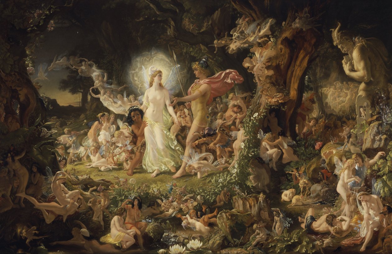 Kłótnia Oberona i Titanii autorstwa Joseph Noel Paton
