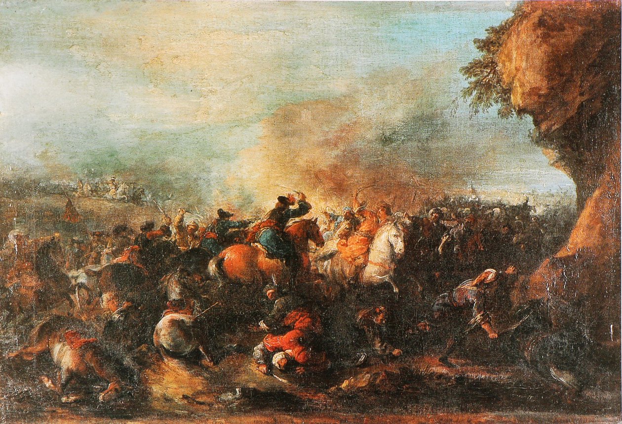 Walka między Tursem a chrześcijanami autorstwa Joseph Parrocel