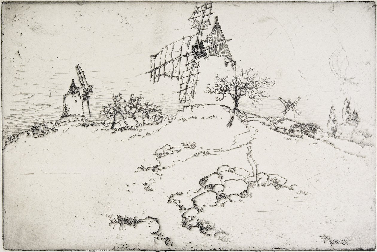 Młyn Daudeta, 1893 autorstwa Joseph Pennell