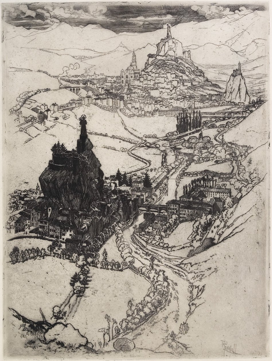 Le Puy, trzecia płyta, 1894 autorstwa Joseph Pennell