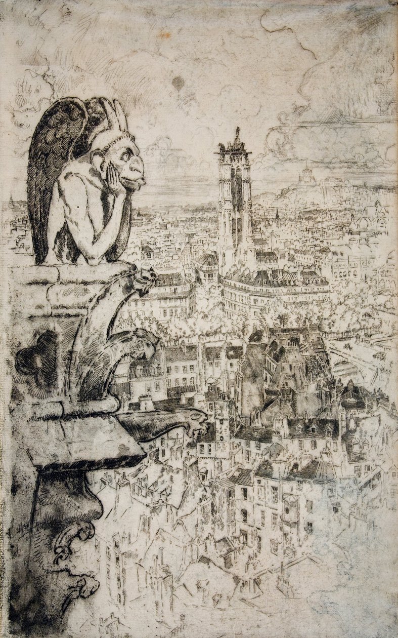 Paryż z Notre-Dame autorstwa Joseph Pennell