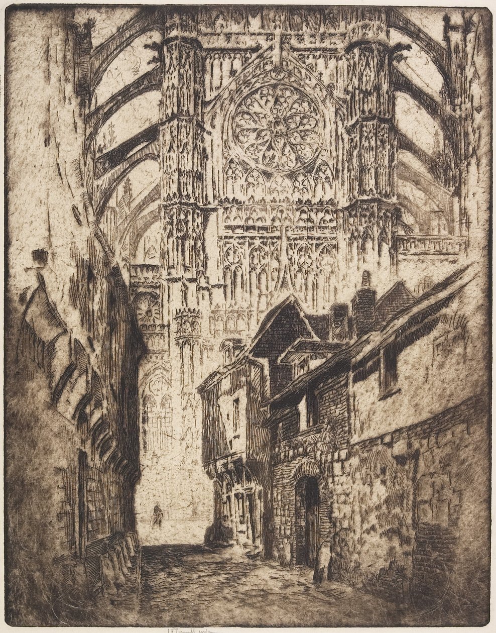 Rozeta, Beauvais, 1907 autorstwa Joseph Pennell