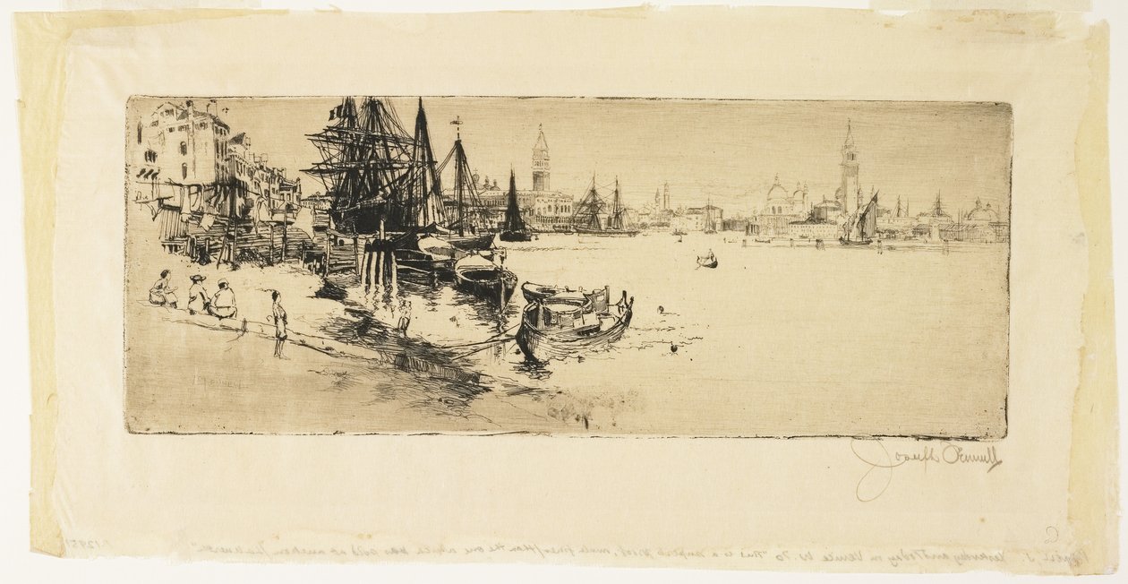 Wczoraj i dziś w Wenecji, 1883 r. autorstwa Joseph Pennell
