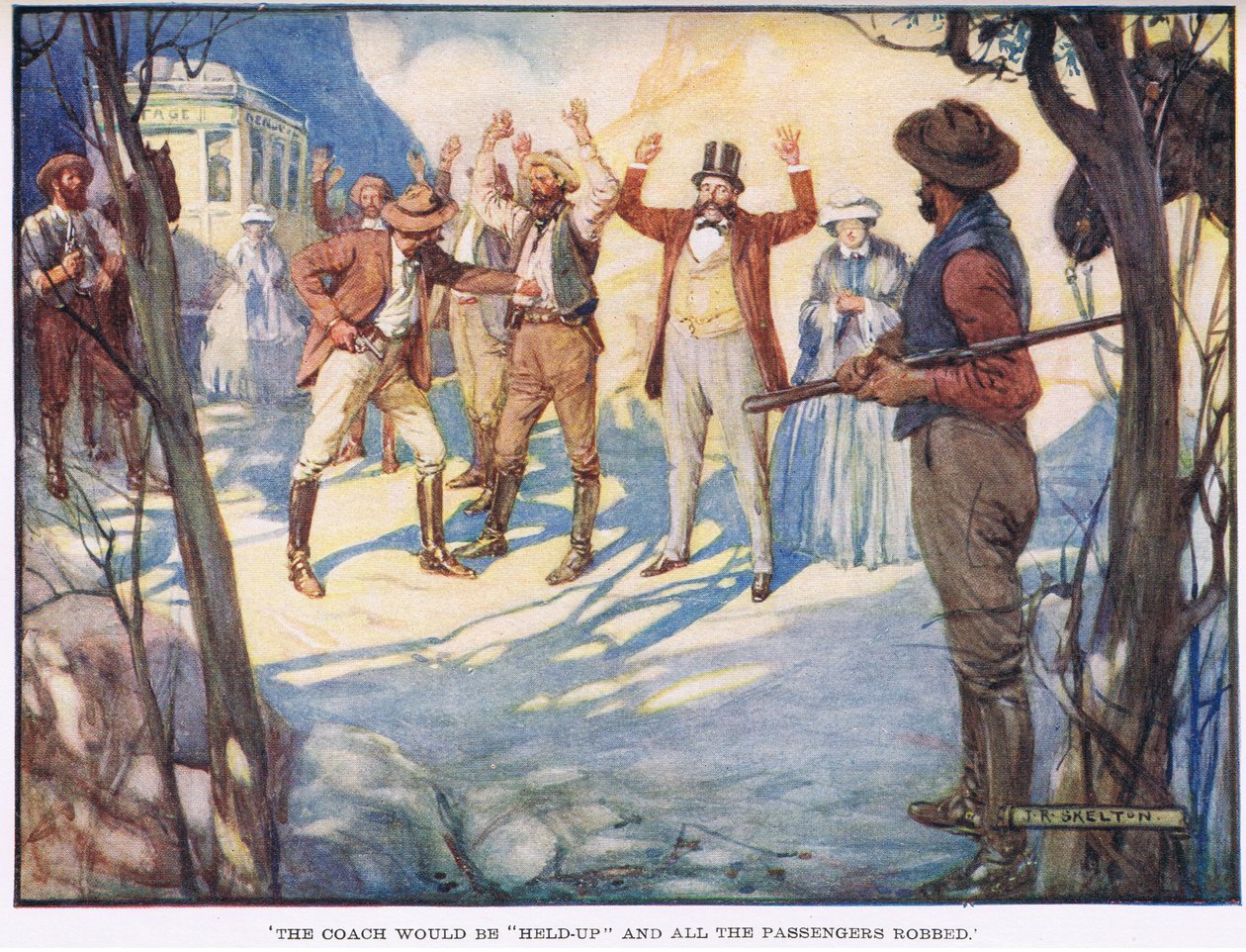 Powóz zostałby zatrzymany, a pasażerowie obrabowani autorstwa Joseph Ratcliffe Skelton