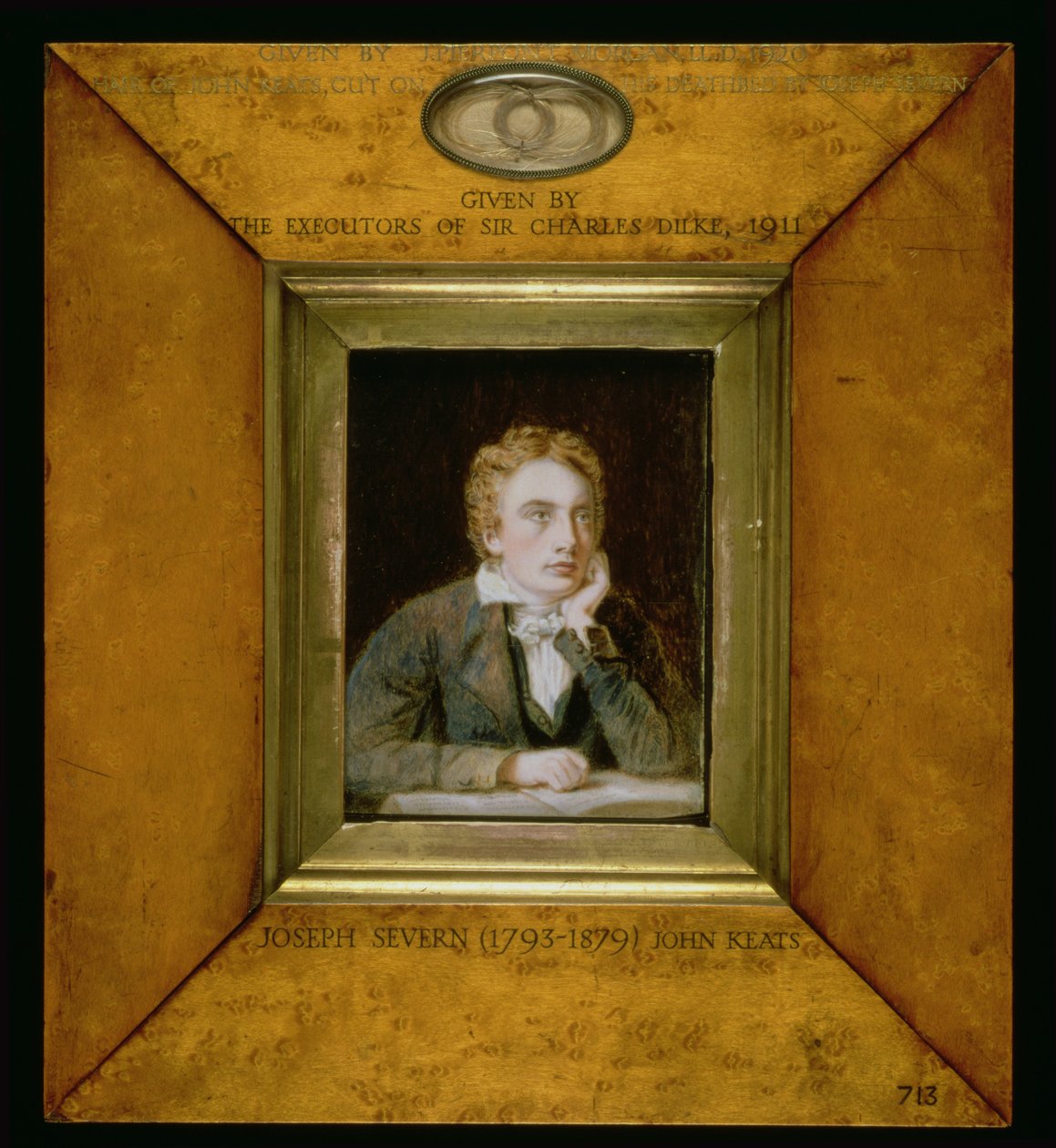No.0713 Miniatura portretowa Johna Keatsa (1795-1821) c.1818 autorstwa Joseph Severn
