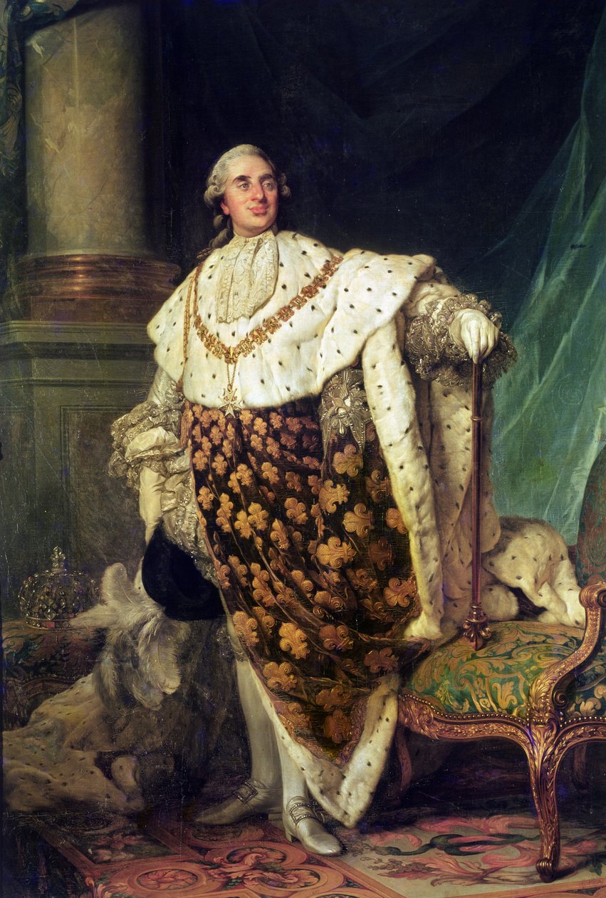 Portret pełnometrażowy Ludwika XVI (1754-1793), króla Francji i Nawarry autorstwa Joseph Siffred Duplessis