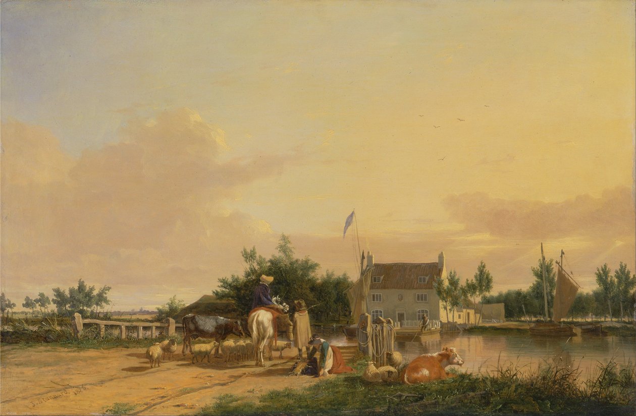 Prom Buckenham, na rzece Yare, Norfolk autorstwa Joseph Stannard