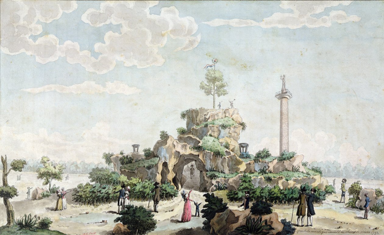 Sztuczna góra zbudowana w 1793 roku na Polach Marsowych autorstwa Joseph Tassy