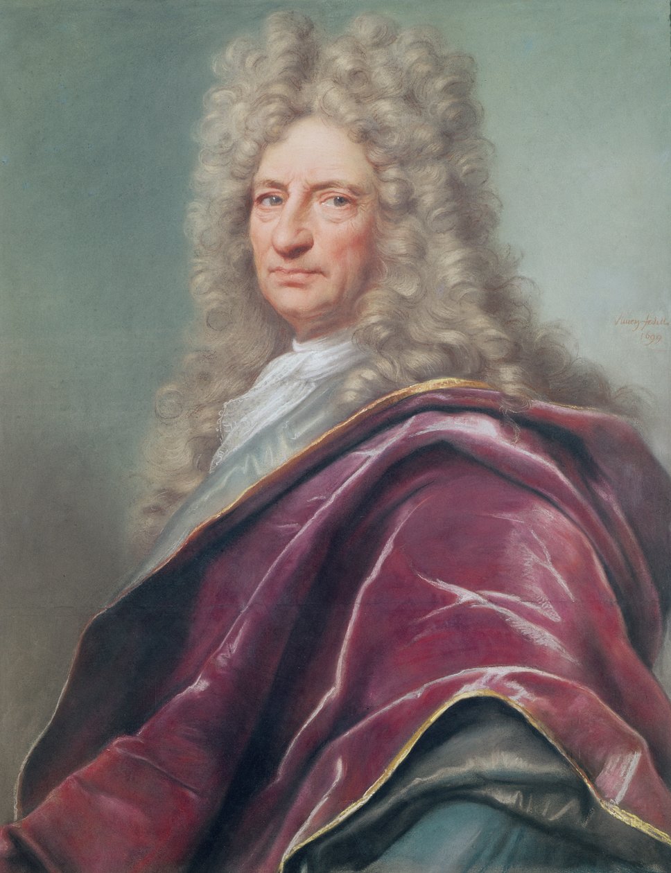 Samuel Bernard, hrabia de Coubert, 1699 (pastel na papierze) autorstwa Joseph Vivien