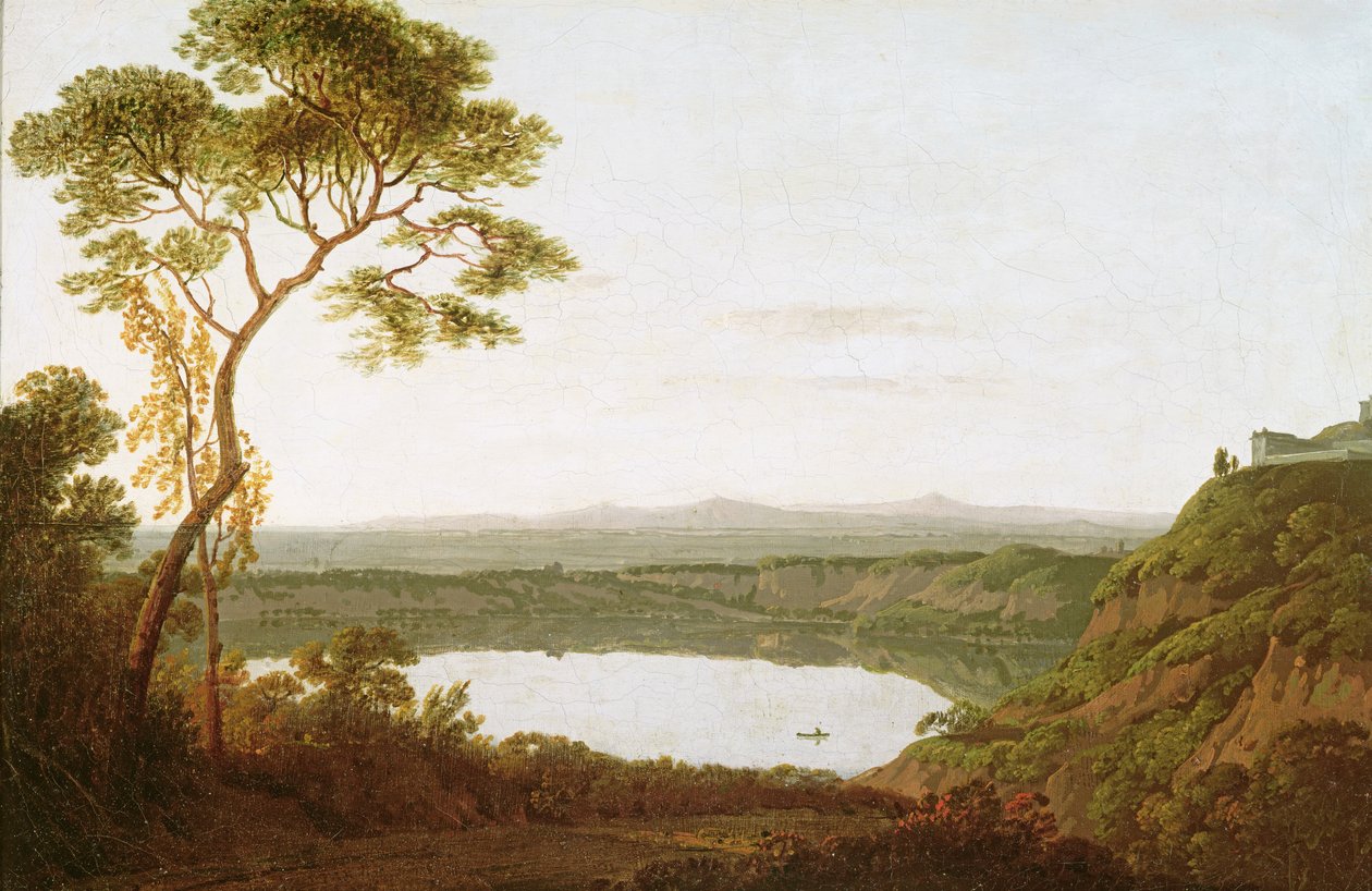 Jezioro Albano, ok. 1790-92 autorstwa Joseph Wright of Derby