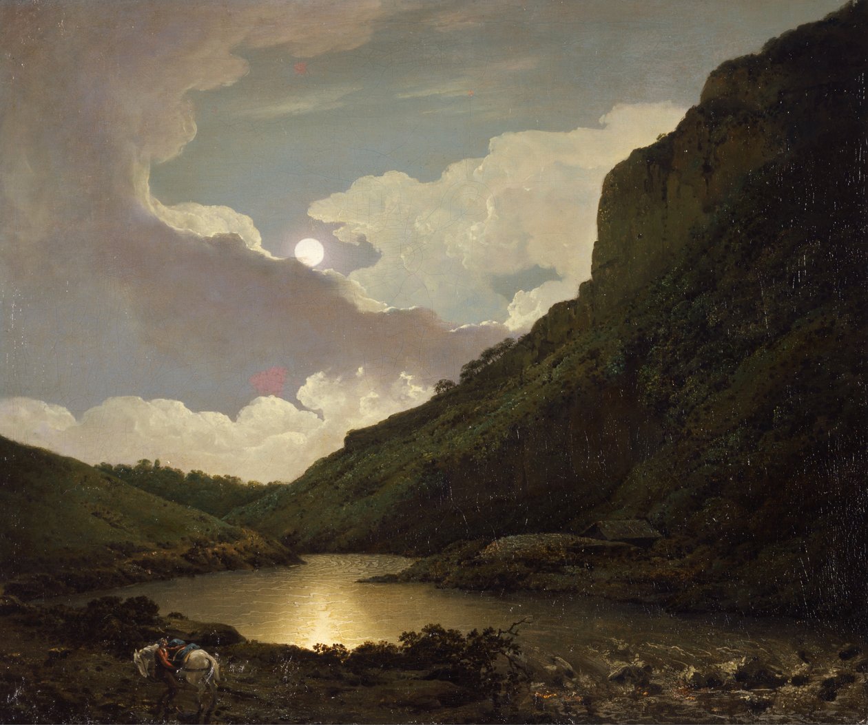 Matlock Tor od Moonlight autorstwa Joseph Wright of Derby
