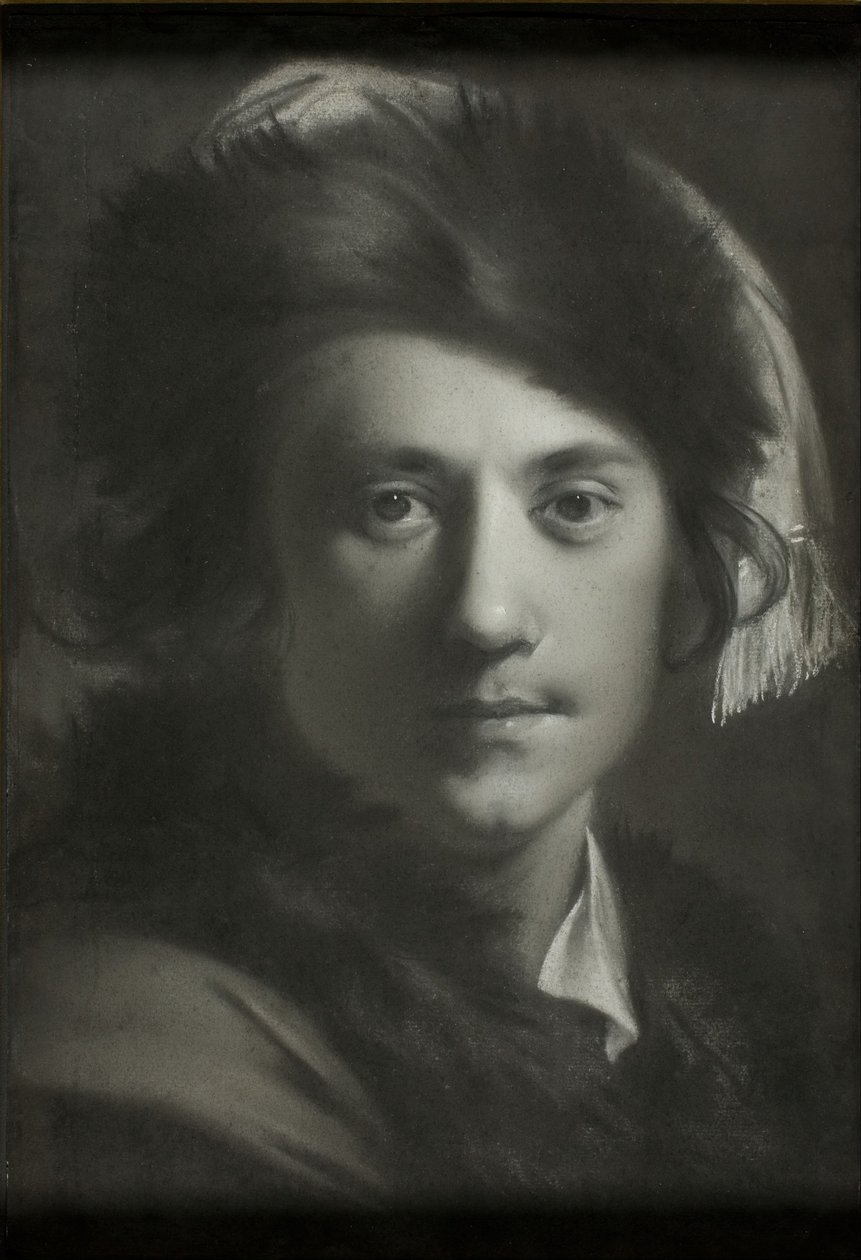 Autoportret w futrzanej czapce autorstwa Joseph Wright of Derby