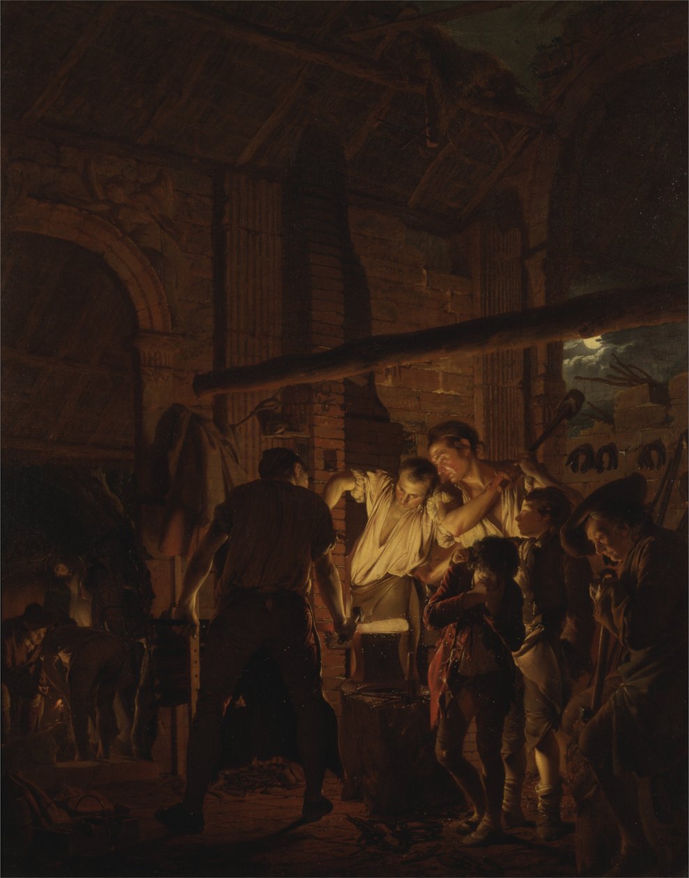 Sklep kowali autorstwa Joseph Wright of Derby