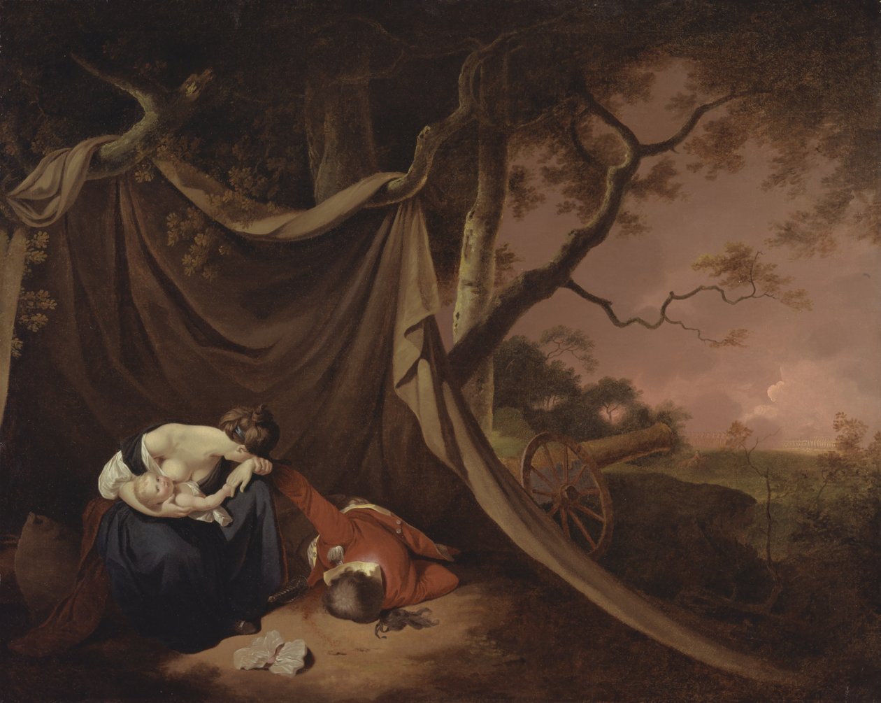 Martwy żołnierz autorstwa Joseph Wright of Derby