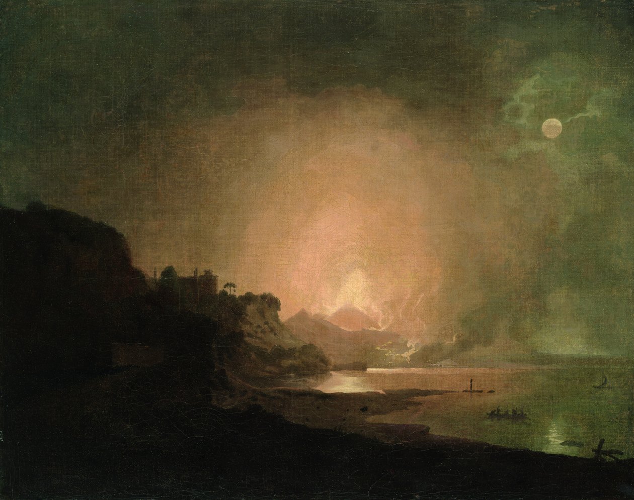 Erupcja Wezuwiusza autorstwa Joseph Wright of Derby