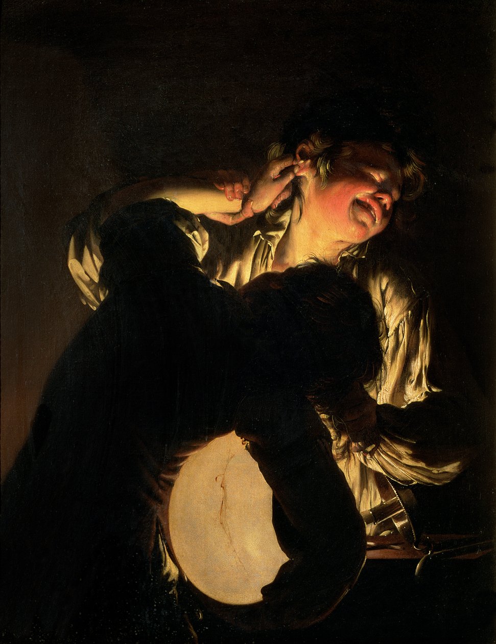 Dwaj chłopcy walczący o pęcherz, ok. 1767-70 autorstwa Joseph Wright of Derby