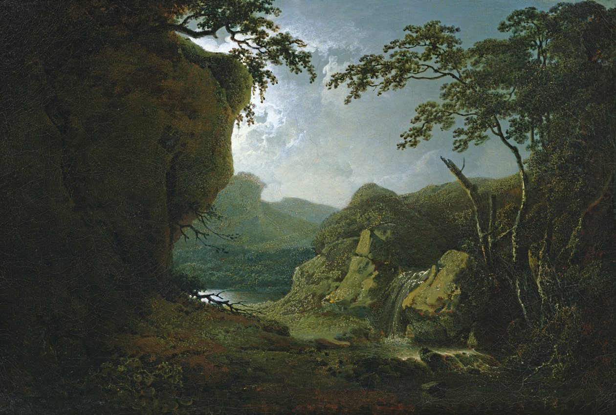 Dovedale przez Moonlight autorstwa Joseph Wright of Derby