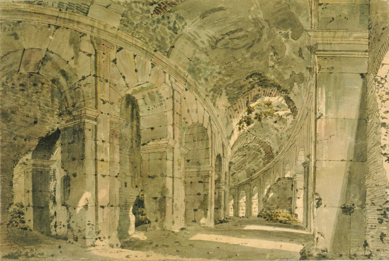 Koloseum, ok. 1774-75 autorstwa Joseph Wright of Derby