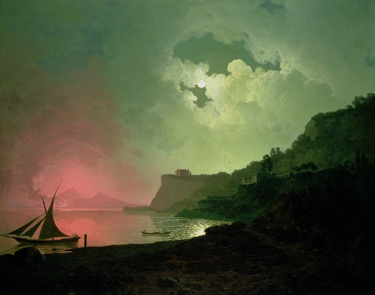 Wezuwiusz autorstwa Joseph Wright of Derby